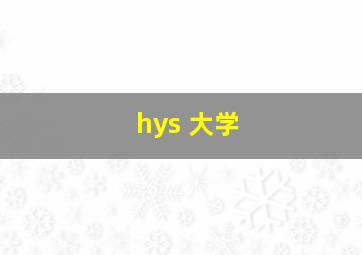 hys 大学